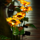 Kit 3 Luminárias Solares de Girassol para Jardim – LED com Acendimento Automático
