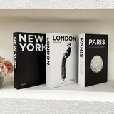 Kit com 3 Livros Decorativos com Compartimento – New York, London e Paris