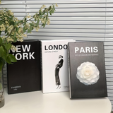 Kit com 3 Livros Decorativos com Compartimento – New York, London e Paris