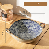Bowl Vintage em Cerâmica Pintado à Mão – 700ml com Alças Laterais