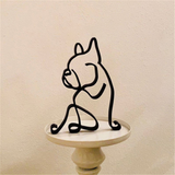 Escultura Minimalista de Animal em Ferro – Gato, Corgi, Chihuahua e Bulldog