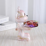Escultura Urso Graffiti com Bandeja em Aço Inox – Arte e Organização 20cm