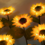 Kit 3 Luminárias Solares de Girassol para Jardim – LED com Acendimento Automático