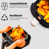 Kit 2 Formas de Silicone Quadradas para Air Fryer