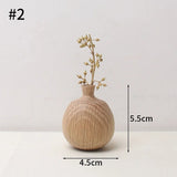Conjunto de Vasos de Madeira Estilo Japonês para Decoração