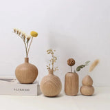 Conjunto de Vasos de Madeira Estilo Japonês para Decoração