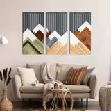Kit com 3 Quadros de Parede em Madeira Estilo Boho – Arte Botânica