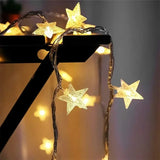 Cordão de Luzes LED Estrela – 10m com 80 LEDs de Luz Quente