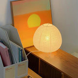 Luminária de Mesa Wabi-Sabi em Papel de Arroz e Bambu – Luz Aconchegante