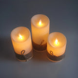 Kit com 3 Velas LED de Chama Dançante – Sem Fio com Detalhe em Corda