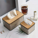 Porta-Lenços com Tampa de Bambu – Organização Natural e Elegante