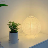 Luminária de Mesa Wabi-Sabi em Papel de Arroz e Bambu – Luz Aconchegante