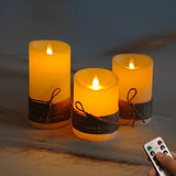 Kit com 3 Velas LED de Chama Dançante – Sem Fio com Detalhe em Corda