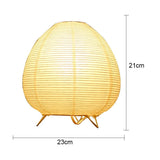 Luminária de Mesa Wabi-Sabi em Papel de Arroz e Bambu – Luz Aconchegante